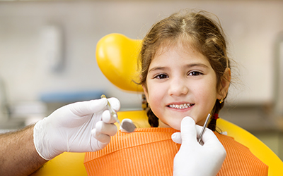 Child in dental chair