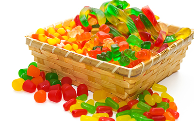 Basket full of candy